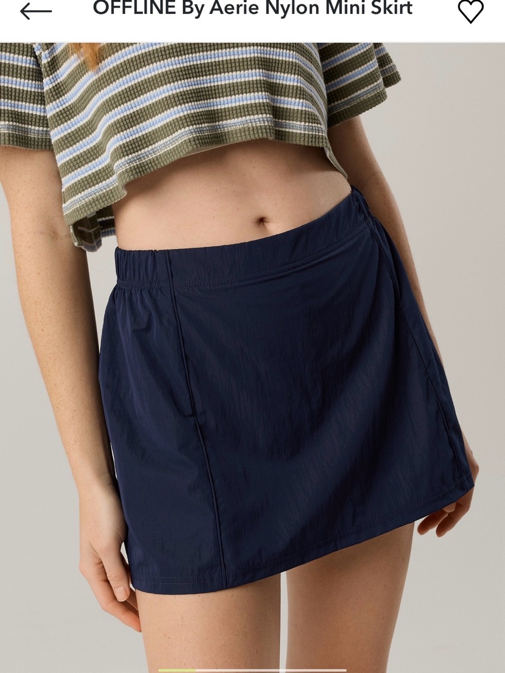 Aerie Offline Nylon Mini Skirt